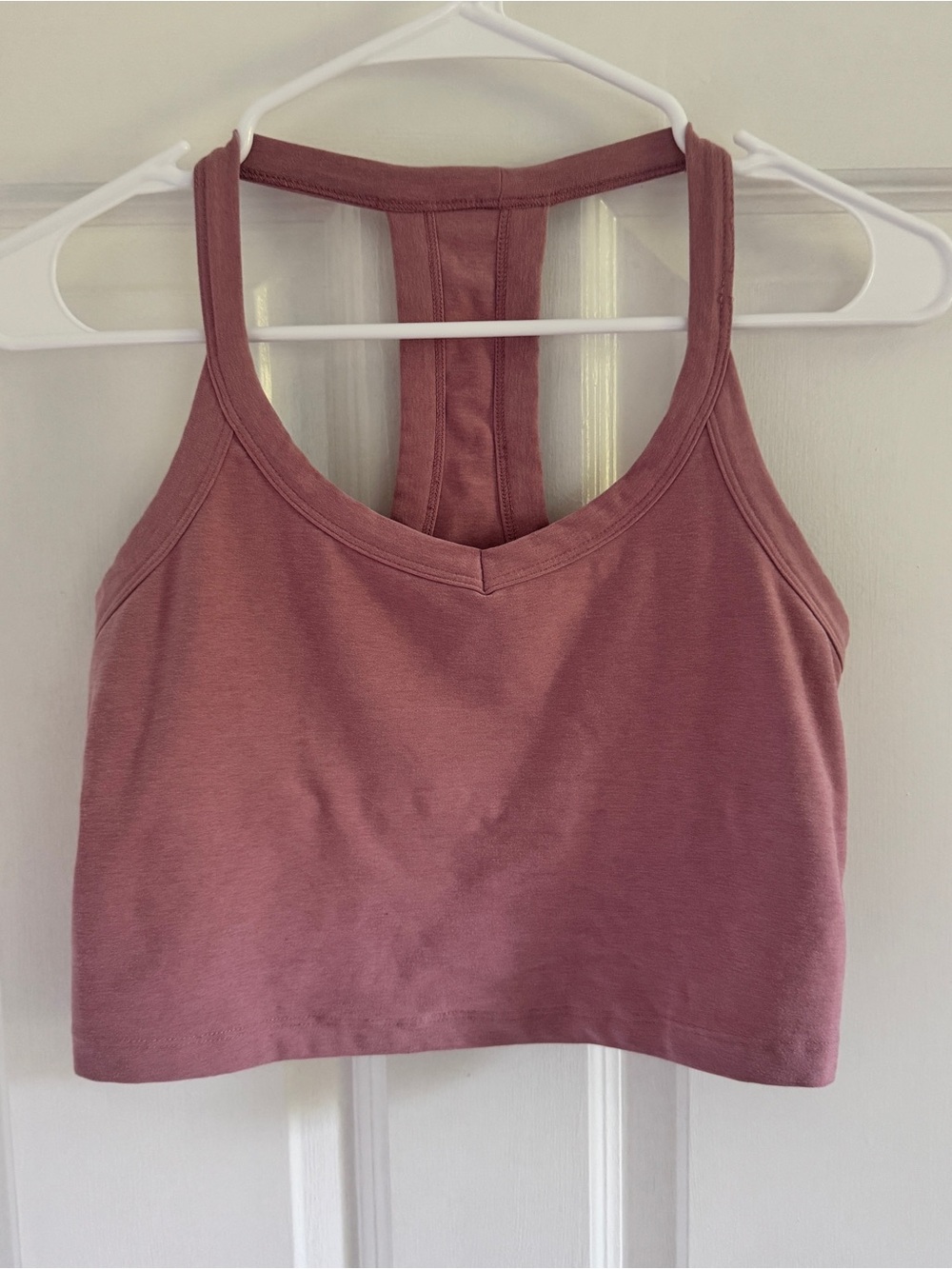 Beyond yoga spacedye on the up cropped tank, Small, Ballet Pink Heather